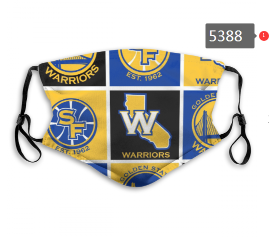 2020 NBA Golden State Warriors #5 Dust mask with filter->nba dust mask->Sports Accessory